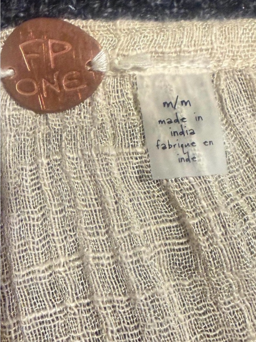 Free People Textured Ruffle Tunic - Beige - Picture 5 of 5